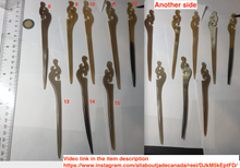 Load image into Gallery viewer, 100% Natural Buffalo Horn carved flowers/bamboo/Auspicious Clouds/love bird stick hairpin CB81 (Add-on item! not for sale individually)