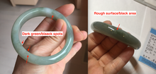 Load image into Gallery viewer, 53.8mm 100% natural Type A icy watery light green/gray jadeite jade bangle PC118-0355