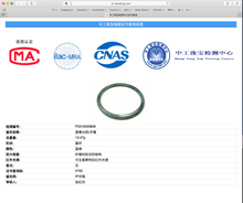 Load image into Gallery viewer, 55.5mm Certified Type A 100% Natural light green/blue/gray with black floating fowers Guatemala slim round cut Jadeite bangle BP215-(3790)