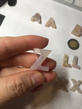 Load image into Gallery viewer, 100% natural icy Madagascar cherry blossoms agate Initial letters X81 (Add on item, not sale individually)