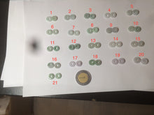 Load image into Gallery viewer, 100% Natural icy watery white/green/brown/purple ring dangling jadeite Jade earring C121