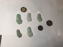 Load image into Gallery viewer, 100% Natural clear sunny green gray  jadeite jade golden fish Pendant group BP109