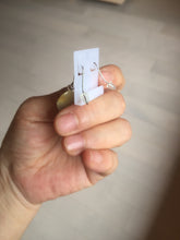 Load image into Gallery viewer, 100% natural type A yellow sunny green(阳绿+黄翡) jadeite jade leaf earring PC25-2