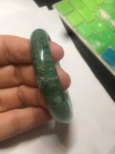 Load image into Gallery viewer, 52.6mm certified 100% natural Type A apple green/dark green jadeite jade bangle H116-2848