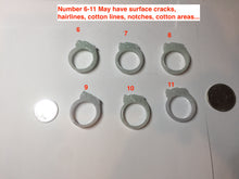 Load image into Gallery viewer, 100% natural type A light green/gray/white one-piece carved dragon jadeite jade ring group F154