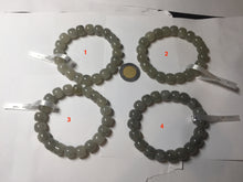Load image into Gallery viewer, 9/10mm 100% Natural icy black sesame paste(冰芝麻糊青花) vintage style nephrite Jade bead bracelet group HN31