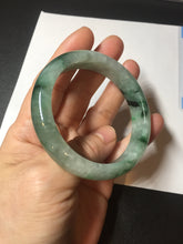 Load image into Gallery viewer, Shopify only 52.9mm Certified Type A 100% Natural green flying flowers Jadeite Jade bangle BF124-8563