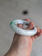 Load image into Gallery viewer, 57.6mm Certified 100% natural Type A sunny green/white/purple jadeite jade bangle AH87-4126