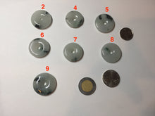 Load image into Gallery viewer, 23-26mm 100% Natural icy watery green/white with green floating flowers jadeite Jade Safety Guardian Button(donut) Pendant/worry stone AR98