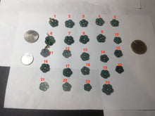 Load image into Gallery viewer, 100% Natural type A icy watery blue green gray Guatemala jadeite Forget-Me-Not(勿忘我) Flower Pendant group BP180