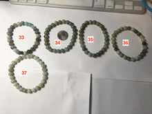 Load image into Gallery viewer, 6-8mm size 52-64mm 100% natural type A green/yellow/brown/black jadeite jade beads bracelet group BL133