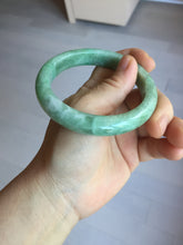 Load image into Gallery viewer, 59mm Certified Type A 100% Natural sunny green gray Jadeite Jade bangle PA126-9888