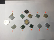 Load image into Gallery viewer, 100% Natural type A  light green/yellow square or rectangle Jadeite Jade safe and sound pendant group BP62