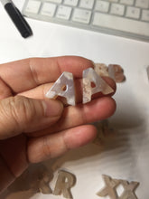 Load image into Gallery viewer, 100% natural icy Madagascar cherry blossoms agate Initial letters X81 (Add on item, not sale individually)