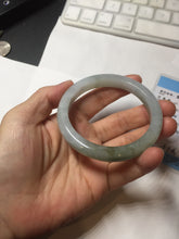 Load image into Gallery viewer, 56.8mm Certified 100% natural Type A icy watery oily dark green/gray(淡油青) jadeite jade bangle PB174-0353
