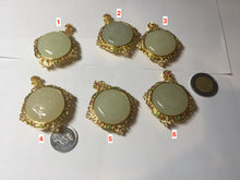 Load image into Gallery viewer, 100% Natural yellow/green nephrite Jade(黄玉) pendant HF84