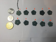 Load image into Gallery viewer, 100% Natural blue green gray black Guatemala jadeite Jade flower pendant group PB43
