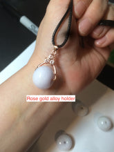 Load image into Gallery viewer, Type A 100% Natural white/light purple drum shape Jadeite Jade bead/pendant BF95
