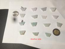 Load image into Gallery viewer, 100% Natural type A icy watery  light green purple white 3D Jadeite Jade butterfly pendant BG47