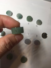 Load image into Gallery viewer, 100% Natural type A icy watery light green/purple/gary Jadeite Jade round cake  pendant group F151