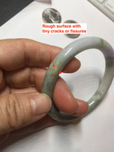 Load image into Gallery viewer, 54.2mm certified 100% natural Type A light green/purple/red(FU LU SHOU) round cut jadeite jade bangle PB88-0980