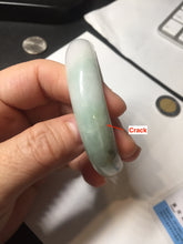 Load image into Gallery viewer, 52.2mm 100% natural certified sunny green/white(白底青) jadeite jade bangle BL34-5237