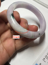 Load image into Gallery viewer, SOld! pleae don't order. Thanks. 55mm certified 100% natural type A sunny green/purple jadeite jade bangle BN86-8721