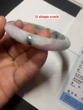 Load image into Gallery viewer, 53.5mm Certified type A 100% Natural sunny green/purple/yellow(Fu LU SHOU) Jadeite bangle BN42-5128