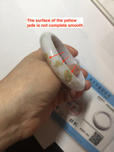 Load image into Gallery viewer, 58mm certified 100% natural Type A light purple yellow white (Whispers of Autumn) jadeite jade bangle PB69-9035