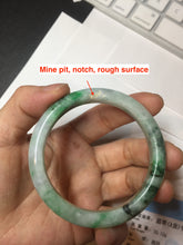 Load image into Gallery viewer, 52.5mm certified 100% natural Type A sunny green purple slim jadeite jade bangle BN9-7083