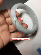 Load image into Gallery viewer, 57mm Certified type A 100% Natural light green white Jadeite bangle AX141-0794