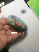 Load image into Gallery viewer, 51 mm Certified Type A 100% Natural fresh sunny green/white Jadeite Jade AX11-1655