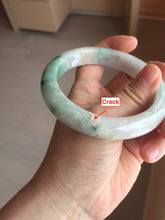 Load image into Gallery viewer, 59.5mm certified Type A 100% Natural light green sunny green red light purple Jadeite Jade bangle BF143-5283