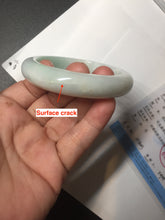 Load image into Gallery viewer, 53.5mm certified 100% natural Type A sunny green/white jadeite jade bangle BM41-8047