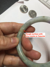 Load image into Gallery viewer, 54.2mm certified 100% natural Type A light green/purple/red(FU LU SHOU) round cut jadeite jade bangle PB88-0980