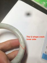 Load image into Gallery viewer, 54.8mm certified 100% natural type A light green/purple/yellow round cut jadeite jade bangle D124-8929