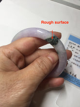 Load image into Gallery viewer, 55.5mm certified 100% natural type A sunny green/purple jadeite jade bangle BN88-8714