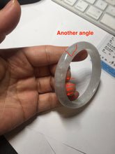 Load image into Gallery viewer, 52.5mm 100% natural certified icy watery light green/white/light purple jadeite jade bangle AU39-8148
