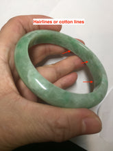 Load image into Gallery viewer, 58.4mm Certified Type A 100% Natural sunny green gray Jadeite Jade bangle PA119-9890