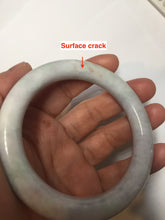 Load image into Gallery viewer, 58.3mm certified 100% natural light green/white/purple/red chubby round cut jadeite jade bangle BS36-(5567)