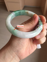 Load image into Gallery viewer, 60.5mm certified Type A 100% Natural light green sunny green light purple Jadeite Jade bangle BK140-5278