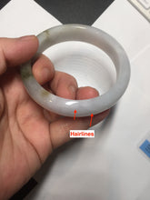 Load image into Gallery viewer, 57.7mm Certified 100% natural Type A dark green white gray purple brown jadeite jade bangle AD119-3012