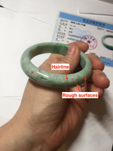 Load image into Gallery viewer, 56.2mm certified Type A 100% Natural sunny green/white/red Jadeite Jade bangle BS35-4433