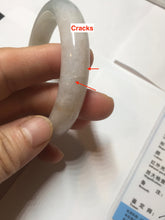 Load image into Gallery viewer, 55mm Certified Type A 100% Natural light green white red Jadeite bangle PB197-6665