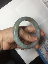 Load image into Gallery viewer, 61mm Certified Type A 100% Natural white/light purple/brown/yellow/gray (FU LU SHOU) Jadeite Jade bangle BF106-8636