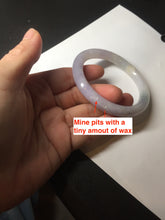 Load image into Gallery viewer, 56.5mm 100% natural type A white/purple/blue/green round cut jadeite jade bangle BL117-9431