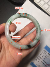 Load image into Gallery viewer, 56.5mm Certificated sunny green/dark green/white jadeite jade bangle BK120-8240