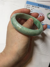 Load image into Gallery viewer, 56.2mm certified Type A 100% Natural sunny green/white/red Jadeite Jade bangle BS35-4433