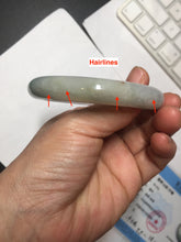 Load image into Gallery viewer, 60.4mm certified Type A 100% Natural icy watery light green/purple Jadeite Jade bangle BF145-9528