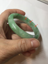 Load image into Gallery viewer, 50mm Certified Type A 100% Natural sunny green gray Oval shape Jadeite Jade bangle BG235-9903
